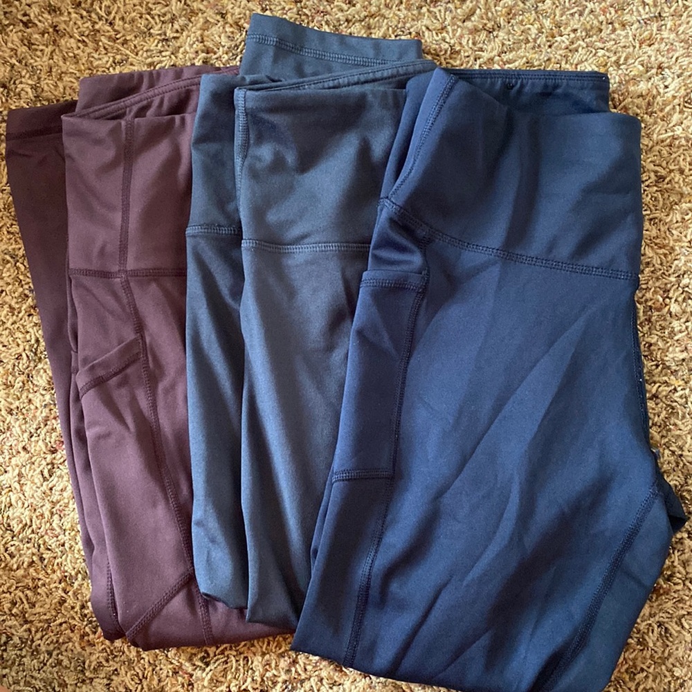 BUNDLE OF 3! Yoga capris. super soft. The one furthest to the right is a size M.